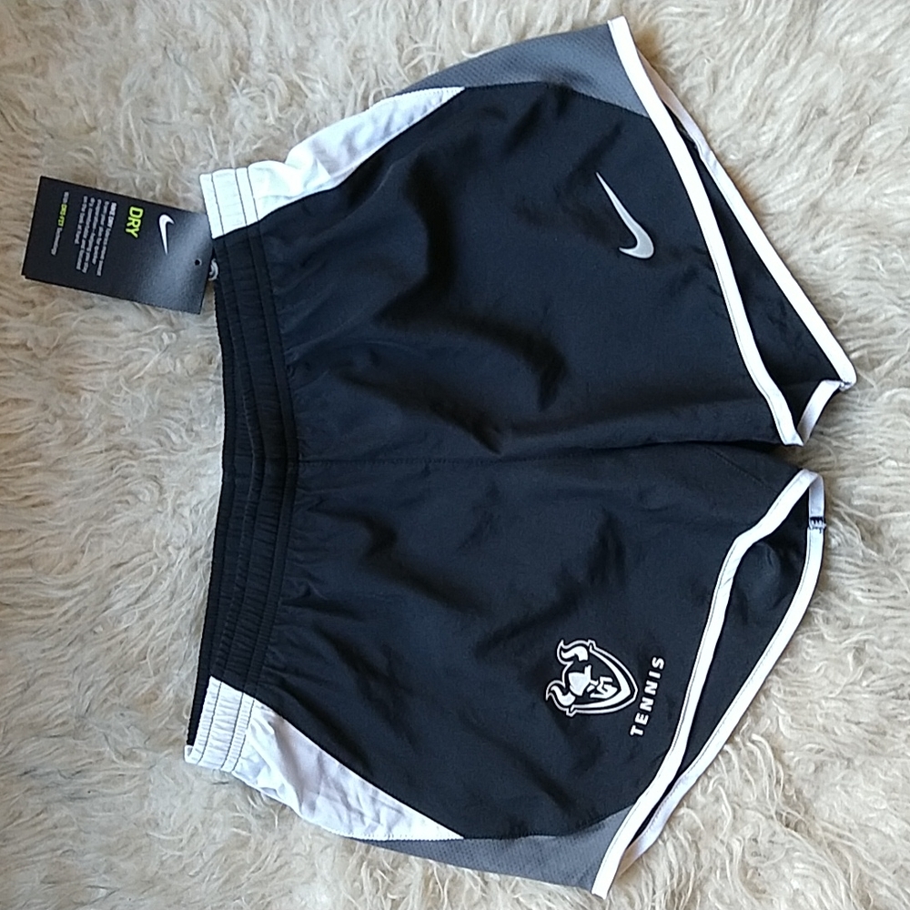 Nike Dri-Fit Running Shorts Black White Gray PSU Vikings Tennis Logo Portland XS
